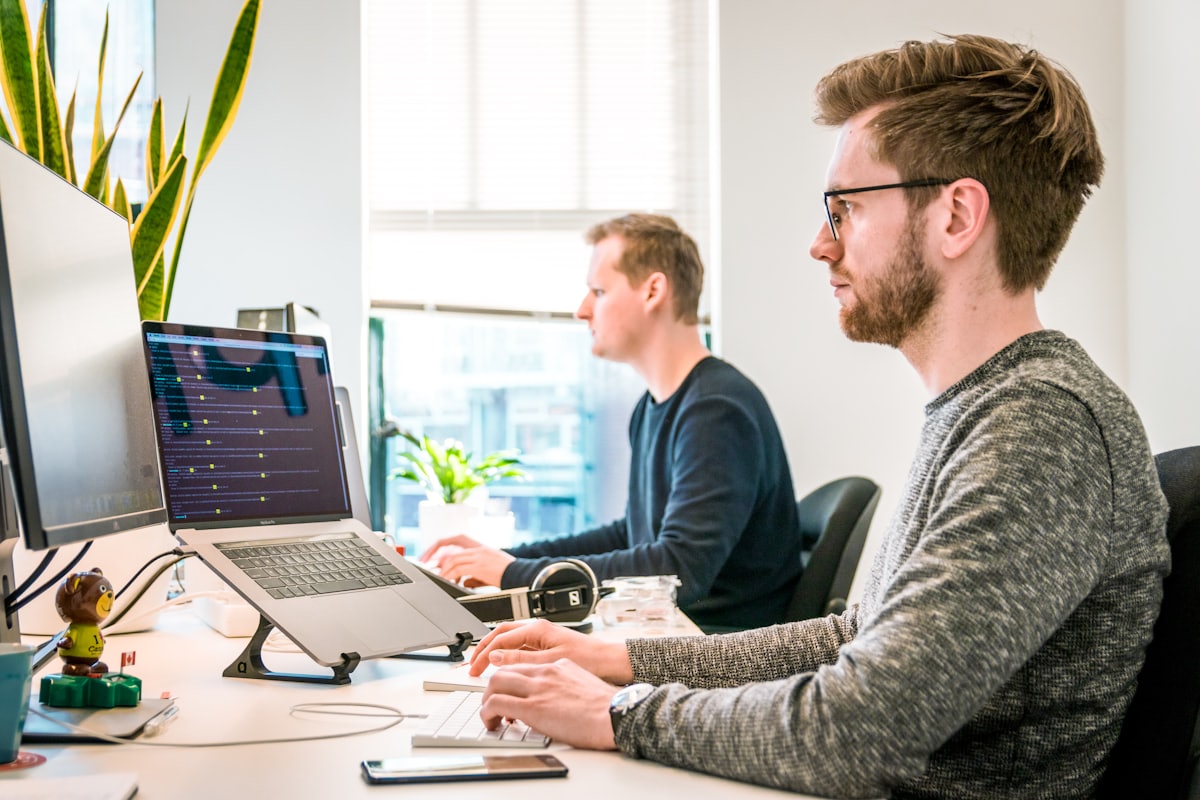 People collaborating on product work